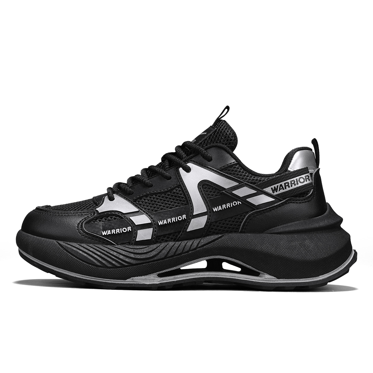 WARRIOR Скользоустойчивые износостойкие дышащие низкие повседневные беговые кроссовки мужские - черный/серебристый (летние), цвет Black/Silver (Summer)
WARRIOR Скользоустойчивые износостойкие дышащие низкие повседневные беговые кроссовки мужские - черный/серебристый (летние), цвет Black/Silver (Summer)