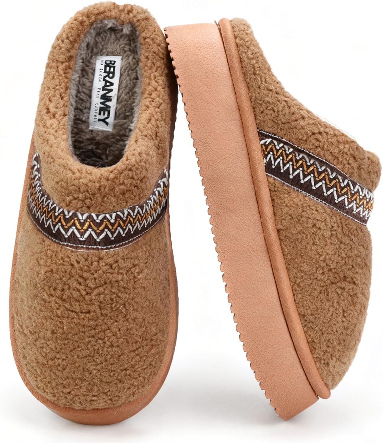 Женские шлепанцы на платформе BERANMEY с плюшевой подкладкой из флиса - плетеные мягкие мини-сапожки-слипон для домашнего комфорта, коричневый
Женские шлепанцы на платформе BERANMEY с плюшевой подкладкой из флиса - плетеные мягкие мини-сапожки-слипон для домашнего комфорта, коричневый