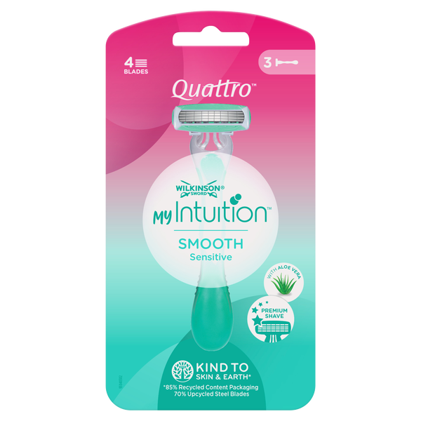 Одноразовые бритвы для женщин, 3 шт. Wilkinson Sword Quattro for women sensitive
Одноразовые бритвы для женщин, 3 шт. Wilkinson Sword Quattro for women sensitive