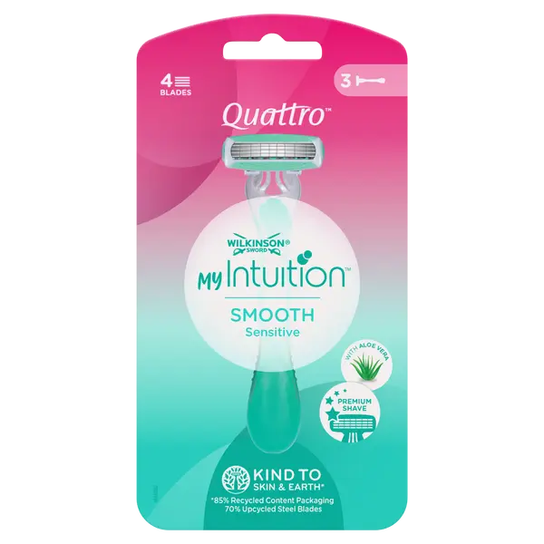 Одноразовые бритвы для женщин, 3 шт. Wilkinson Sword Quattro for women sensitive
Одноразовые бритвы для женщин, 3 шт. Wilkinson Sword Quattro for women sensitive