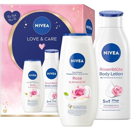 Подарочный набор NIVEA Love & Care с увлажняющими средствами по уходу Подарочная коробка с лосьоном для душа Care Shower and Rose Petal Body Lotion 650 мл
Подарочный набор NIVEA Love & Care с увлажняющими средствами по уходу Подарочная коробка с лосьоном для душа Care Shower and Rose Petal Body Lotion 650 мл