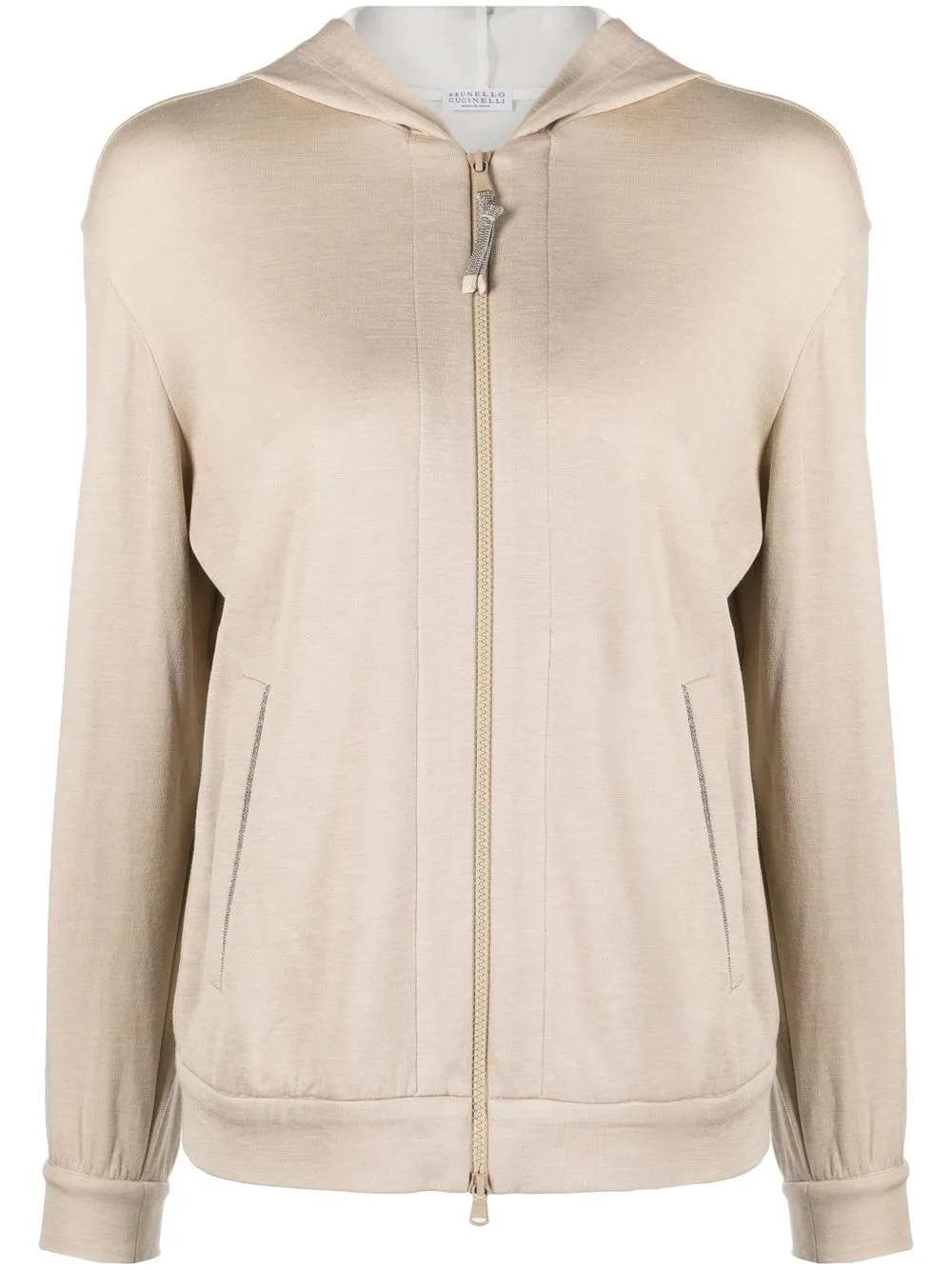 Худи на молнии с карманами Brunello Cucinelli, нейтральный
Худи на молнии с карманами Brunello Cucinelli, нейтральный