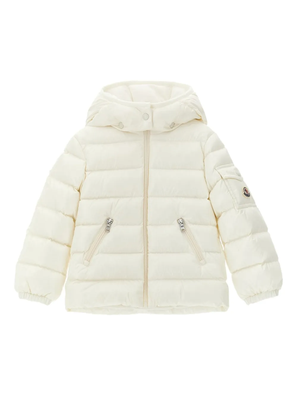 Стеганая куртка с капюшоном Moncler Enfant, белый 
Стеганая куртка с капюшоном Moncler Enfant, белый