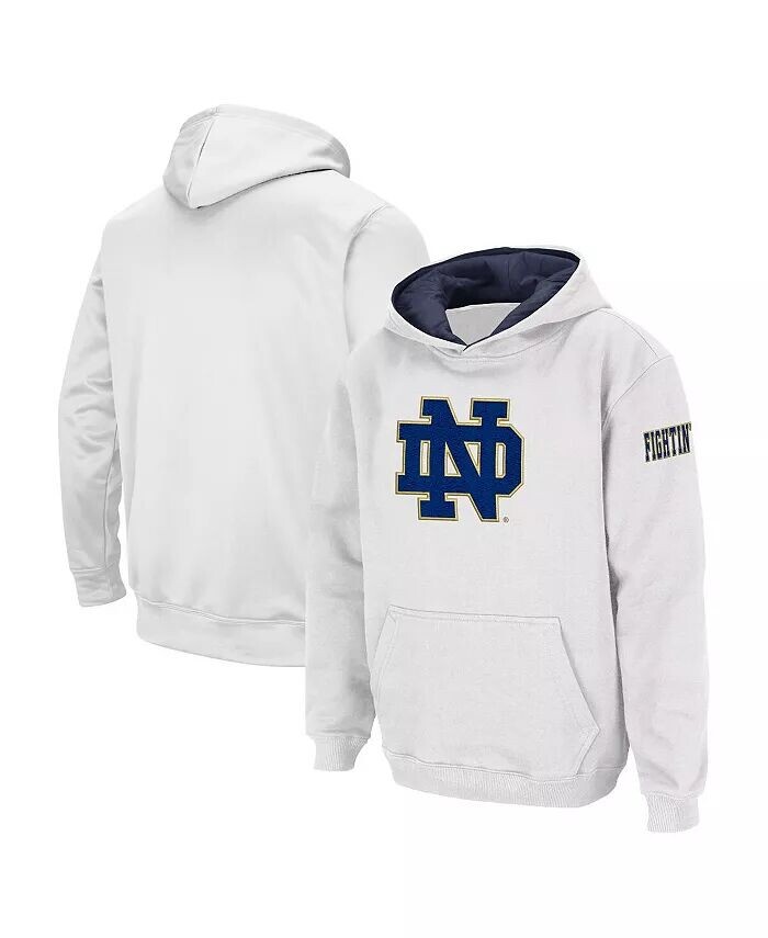 Белый пуловер с капюшоном Big Boys Notre Dame Fighting Irish с большим логотипом Colosseum, белый
Белый пуловер с капюшоном Big Boys Notre Dame Fighting Irish с большим логотипом Colosseum, белый