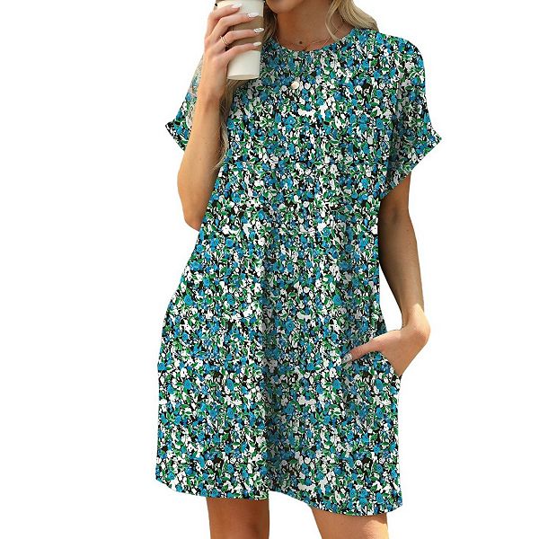 Летнее женское платье-трапеция с коротким рукавом и карманами Yesfashion, Green Flowers
Летнее женское платье-трапеция с коротким рукавом и карманами Yesfashion, Green Flowers