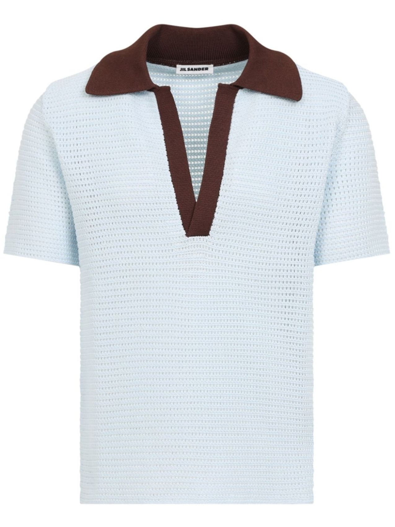 Jil Sander рубашка поло с V-образным вырезом, синий
Jil Sander рубашка поло с V-образным вырезом, синий