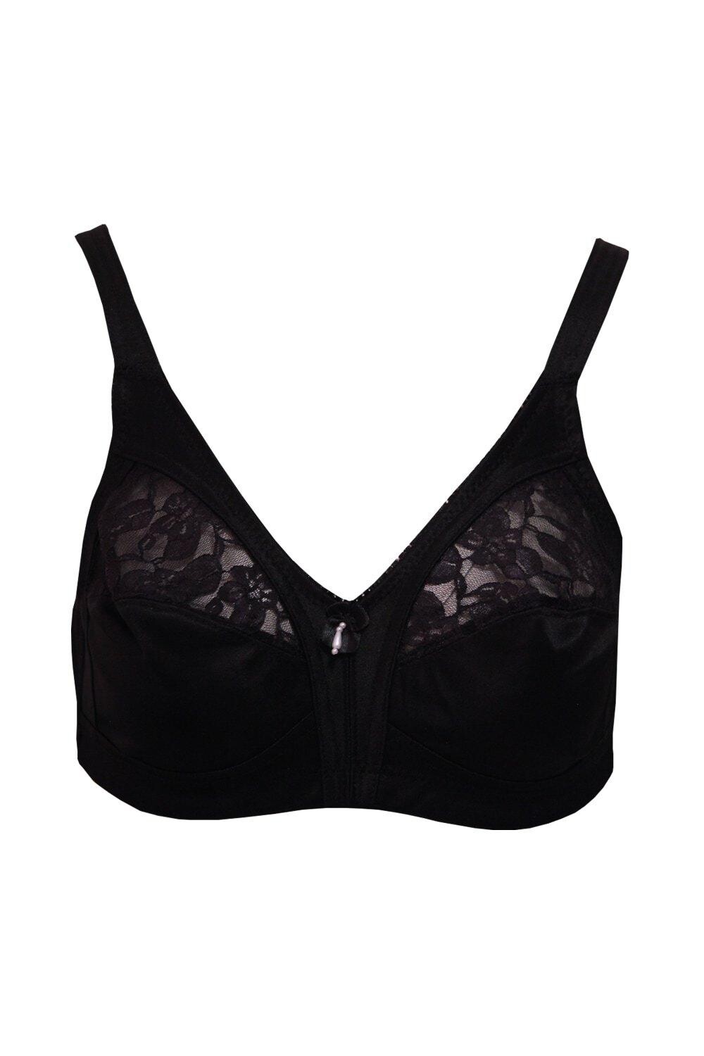 Кружевной бюстгальтер без косточек с твердым контролем Marlon, черный 
Кружевной бюстгальтер без косточек с твердым контролем Marlon, черный