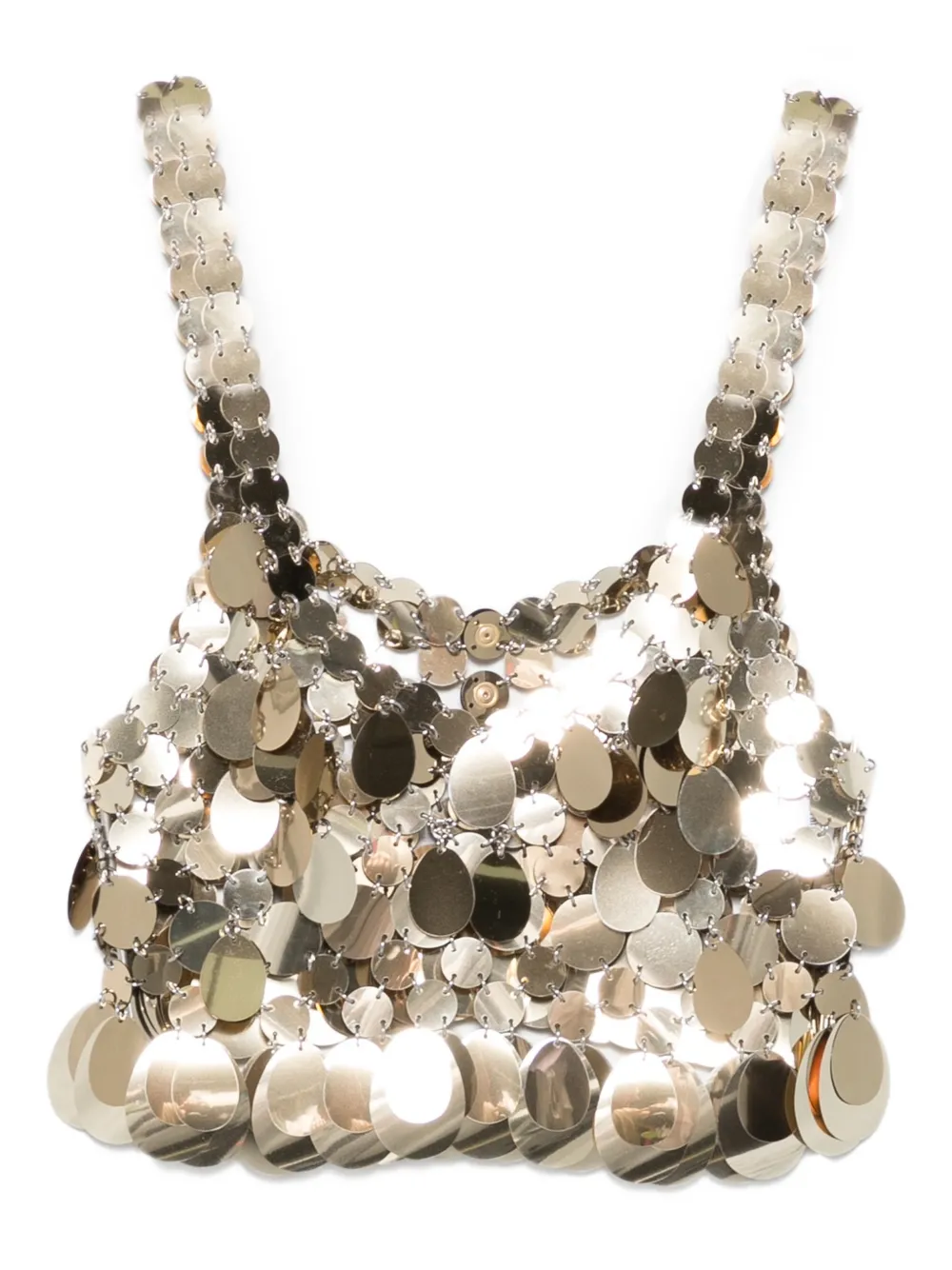 Декорированный укороченный топ Rabanne, золотистый
Декорированный укороченный топ Rabanne, золотистый