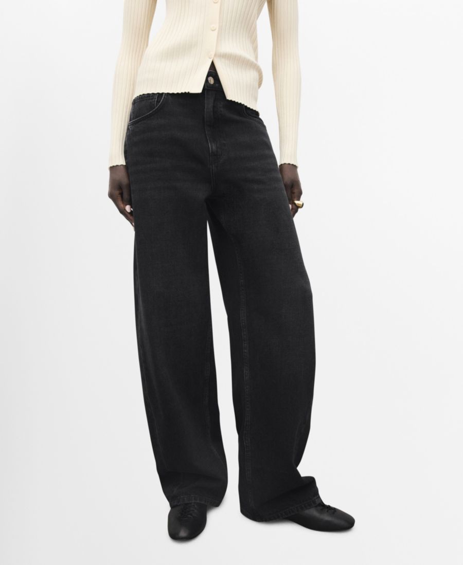 Женские джинсы средней посадки-баллоны MANGO, Black denim
Женские джинсы средней посадки-баллоны MANGO, Black denim