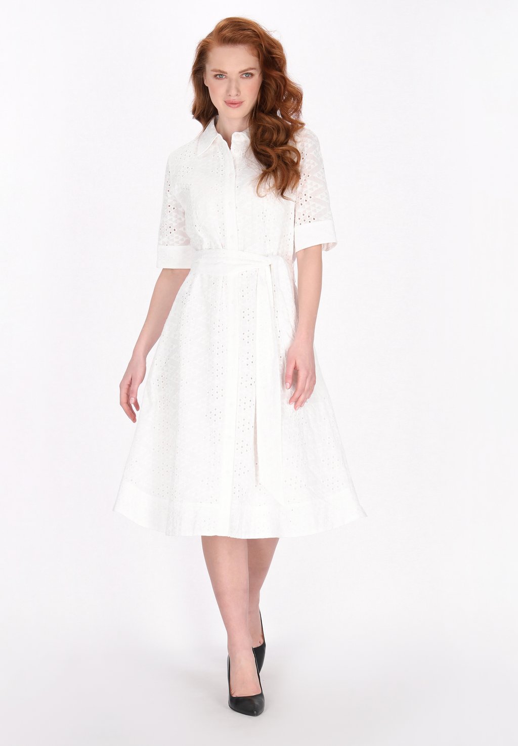 Платье-рубашка DreiMaster, белый 
Платье-рубашка DreiMaster, белый