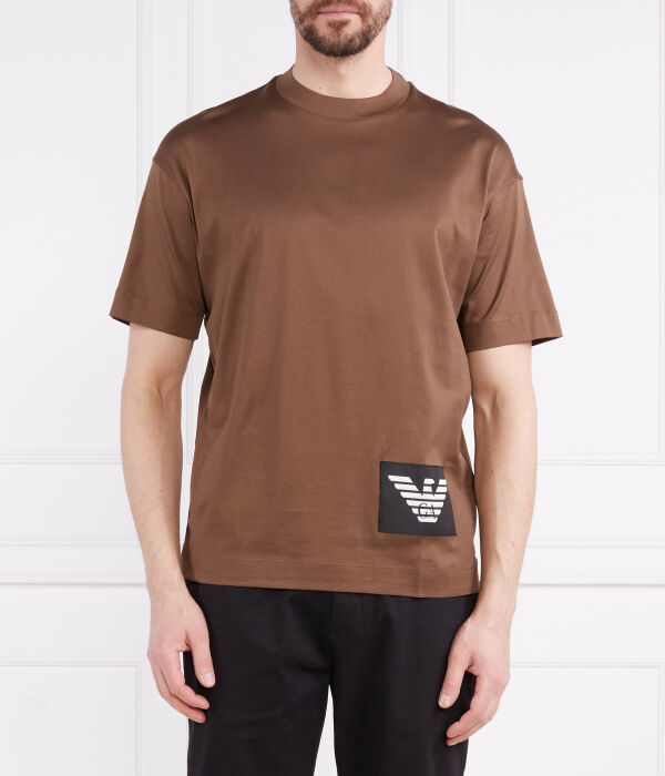 Футболка мужская Emporio Armani с нашивкой, коричневый 
Футболка мужская Emporio Armani с нашивкой, коричневый