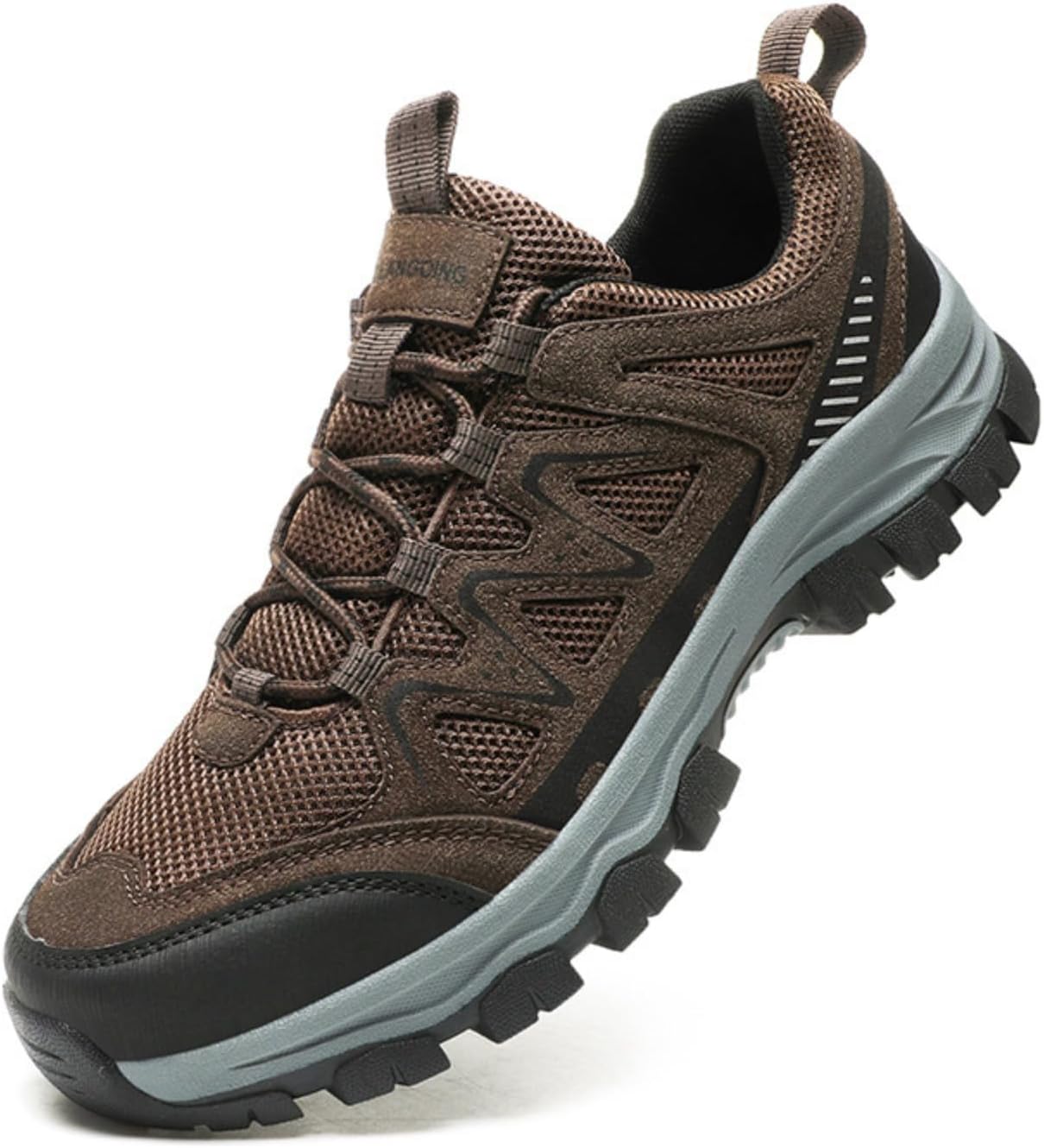 Мужские туристические кроссовки для треккинга, обувь для бега по пересеченной местности, противоскользящая резиновая подошва, широкий размер для прогулок по горам и ежедневного треккинга Azttoztto, коричневый
Мужские туристические кроссовки для треккинга, обувь для бега по пересеченной местности, противоскользящая резиновая подошва, широкий размер для прогулок по горам и ежедневного треккинга Azttoztto, коричневый