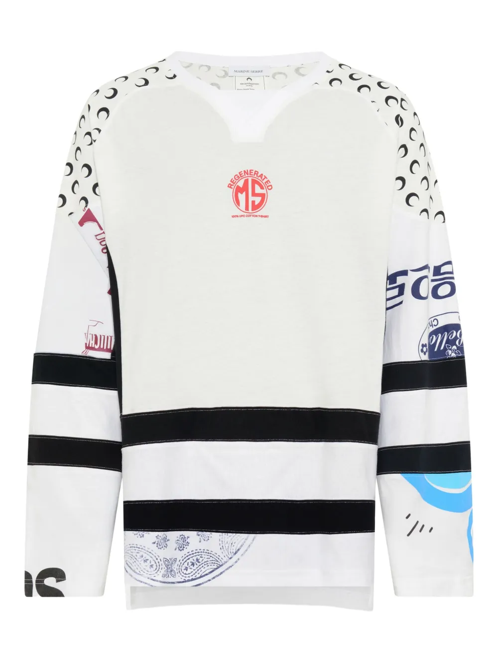 Футболка с принтом из переработанного материала Marine Serre, белый
Футболка с принтом из переработанного материала Marine Serre, белый