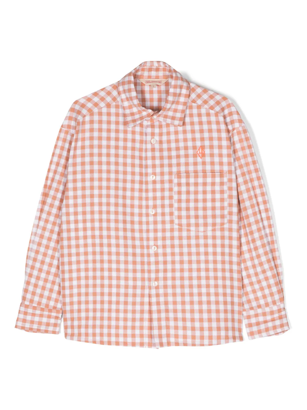 Рубашка в клетку с вышитым логотипом The Animals Observatory, оранжевый
Рубашка в клетку с вышитым логотипом The Animals Observatory, оранжевый