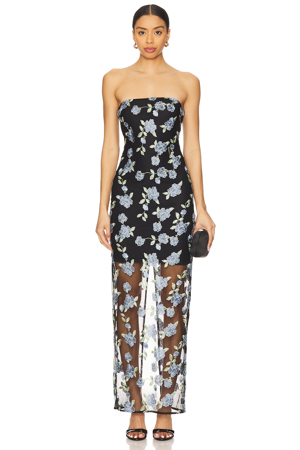 Платье-труба из сетки с цветочным узором Rotate, black
Платье-труба из сетки с цветочным узором Rotate, black