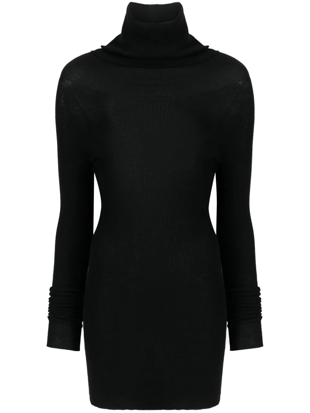 Джемпер из вирджинской шерсти с высоким воротником Rick Owens, черный
Джемпер из вирджинской шерсти с высоким воротником Rick Owens, черный