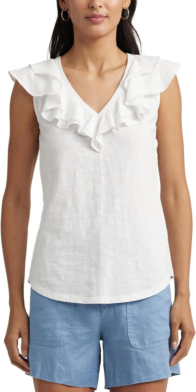 Футболка LAUREN Ralph Lauren Ruffle-Trim Slub Jersey Sleeveless Tee, белый
Футболка LAUREN Ralph Lauren Ruffle-Trim Slub Jersey Sleeveless Tee, белый