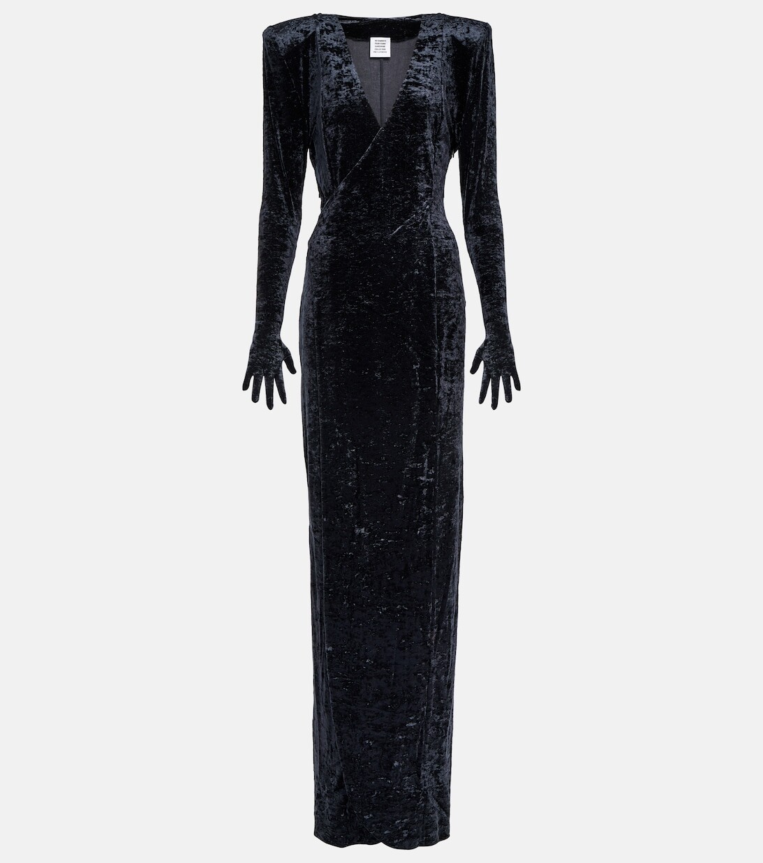 Бархатное платье макси Diva с перчатками VETEMENTS, черный
Бархатное платье макси Diva с перчатками VETEMENTS, черный