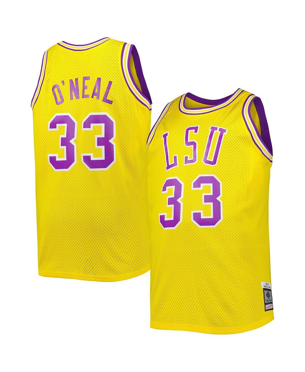 Мужская футболка Shaquille O'Neal Gold LSU Tigers Big and Tall Swingman 1990/91 года Mitchell & Ness, Золотой, Мужская футболка Shaquille O'Neal Gold LSU Tigers Big and Tall Swingman 1990/91 года Mitchell & Ness
Мужская футболка Shaquille O'Neal Gold LSU Tigers Big and Tall Swingman 1990/91 года Mitchell & Ness, Золотой, Мужская футболка Shaquille O'Neal Gold LSU Tigers Big and Tall Swingman 1990/91 года Mitchell & Ness
