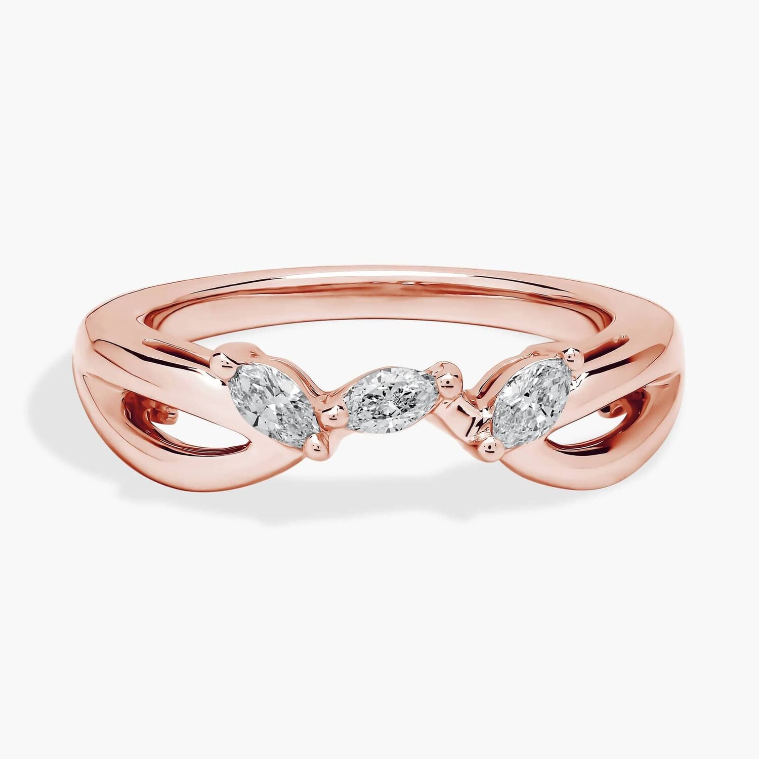 Кольцо Romantic Twist Marquise с изогнутым бриллиантом из 14-каратного розового золота (1/4 карата). Blue Nile
Кольцо Romantic Twist Marquise с изогнутым бриллиантом из 14-каратного розового золота (1/4 карата). Blue Nile