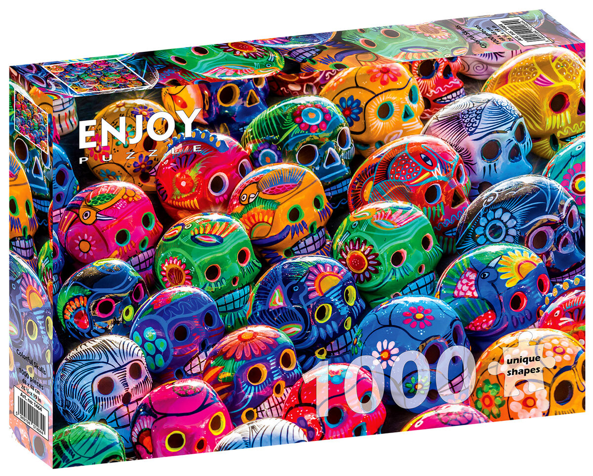 Пазл, Разноцветные черепа, 1000 шт. Enjoy
Пазл, Разноцветные черепа, 1000 шт. Enjoy