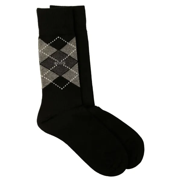 2 пары носков с ромбами Boss, черный
2 пары носков с ромбами Boss, черный