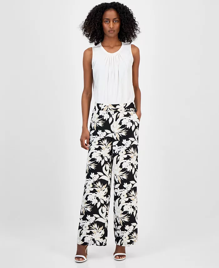 Женские брюки с принтом на резинке и широкими штанинами Anne Klein, черный
Женские брюки с принтом на резинке и широкими штанинами Anne Klein, черный