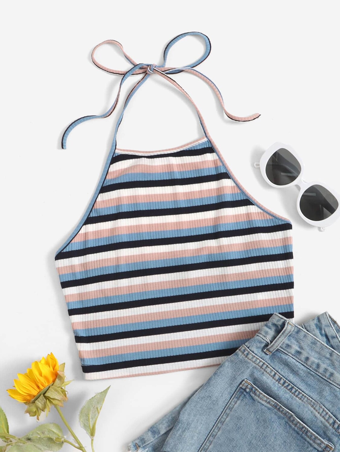 SHEIN EZwear рубашка с воротником через шею, ребристый трикотаж, однотонный цвет, многоцветный
SHEIN EZwear рубашка с воротником через шею, ребристый трикотаж, однотонный цвет, многоцветный