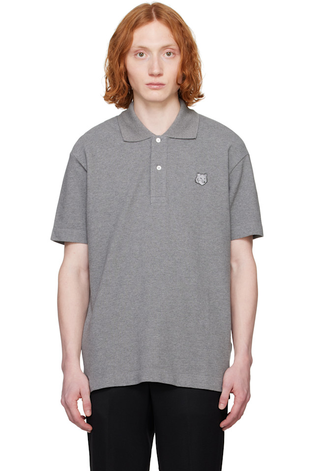 Удобная поло с вышитой головой лисы Bold fox Maison Kitsuné, серый
Удобная поло с вышитой головой лисы Bold fox Maison Kitsuné, серый