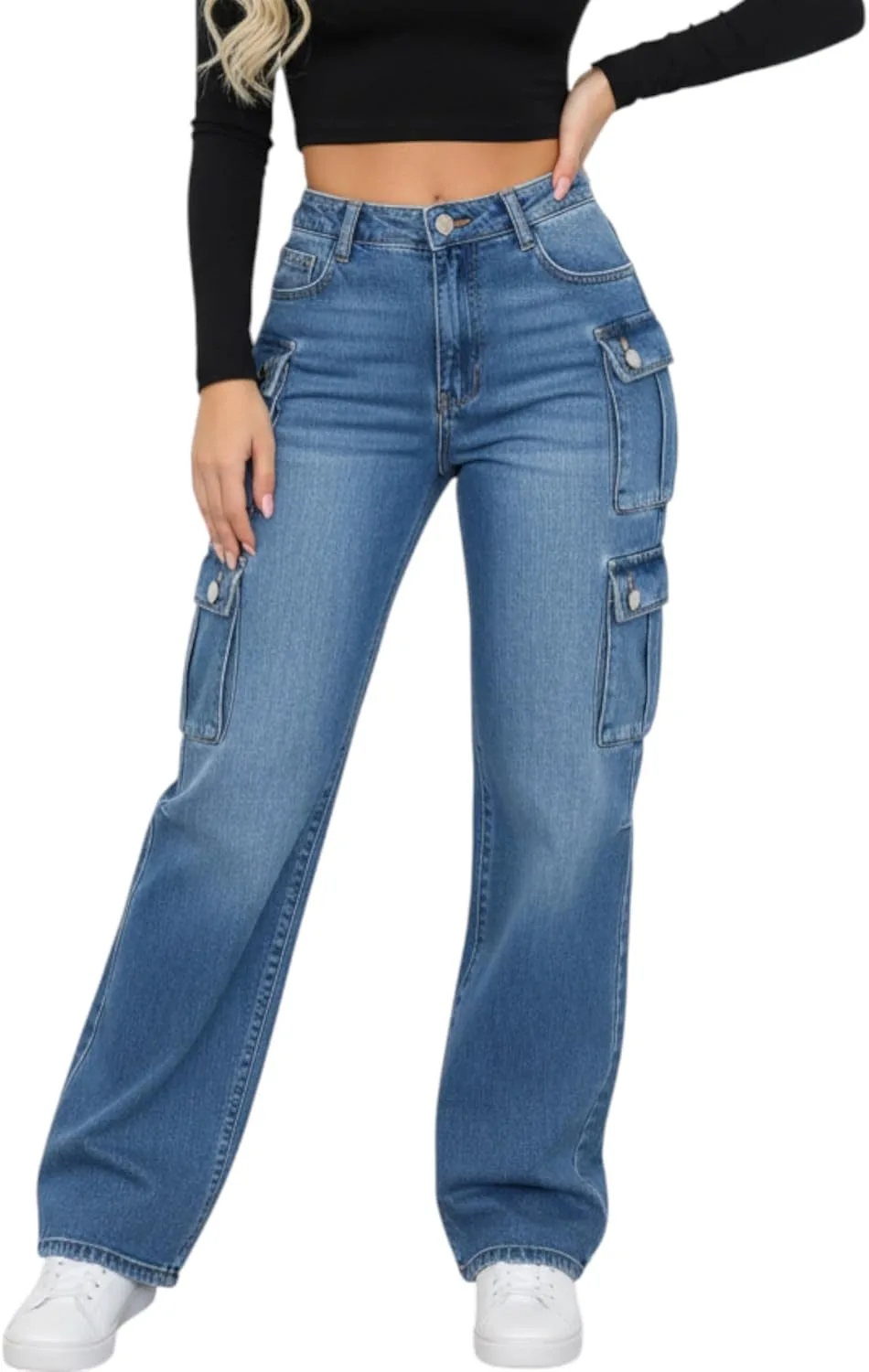 Женские карго штаны baggy mid waisted straight с 8 карманами CFNZER
Женские карго штаны baggy mid waisted straight с 8 карманами CFNZER