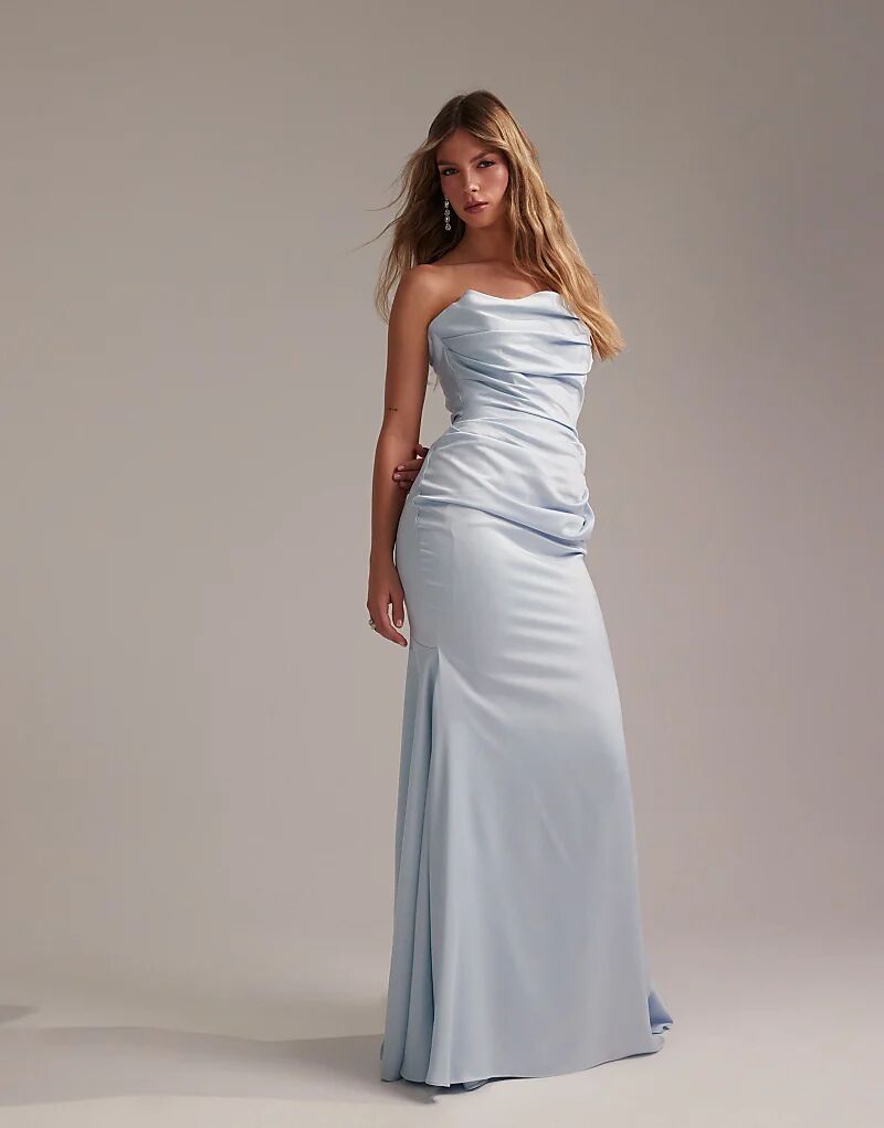 Атласное бандо макси платье подружки невесты светло-голубого цвета ASOS DESIGN
Атласное бандо макси платье подружки невесты светло-голубого цвета ASOS DESIGN