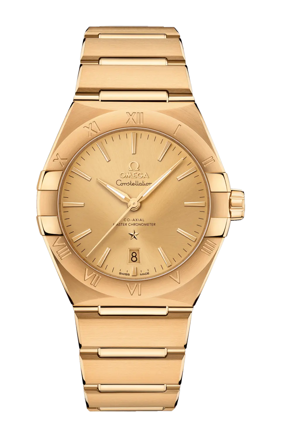 Часы Omega Constellation co‑axial master chronometer из желтого золота 39 мм
Часы Omega Constellation co‑axial master chronometer из желтого золота 39 мм