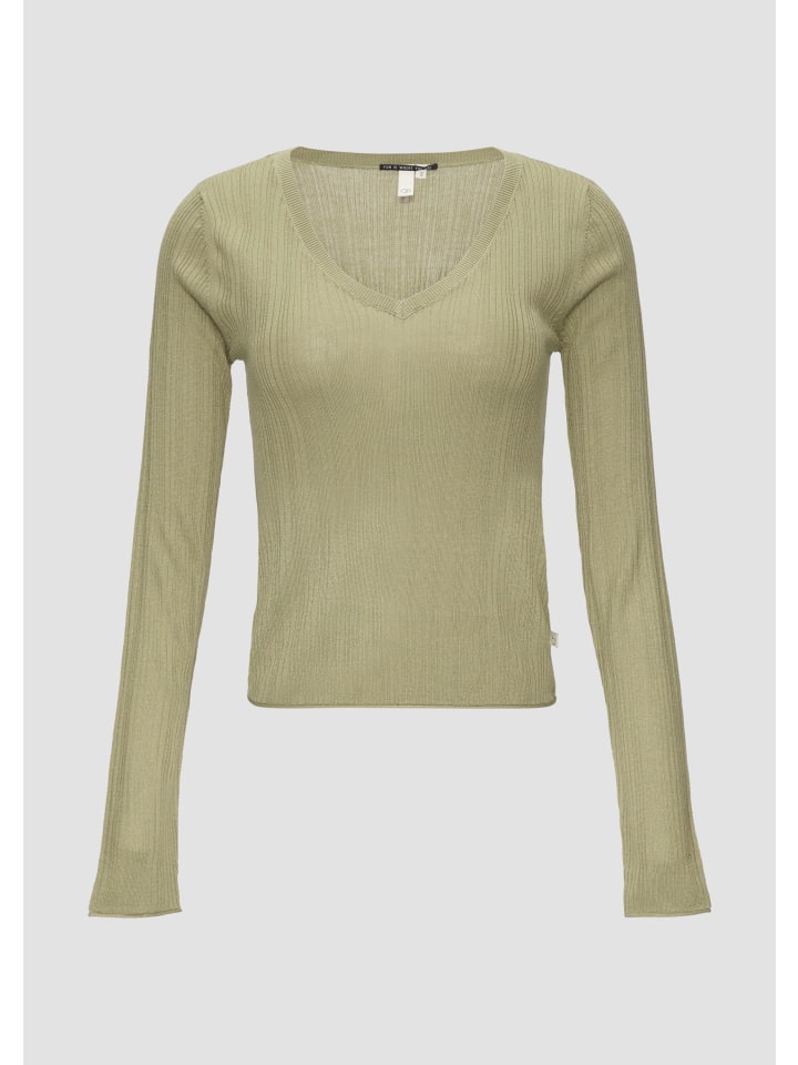 Вязаный свитер цвета 7282_светло-оливковый QS
Вязаный свитер цвета 7282_светло-оливковый QS