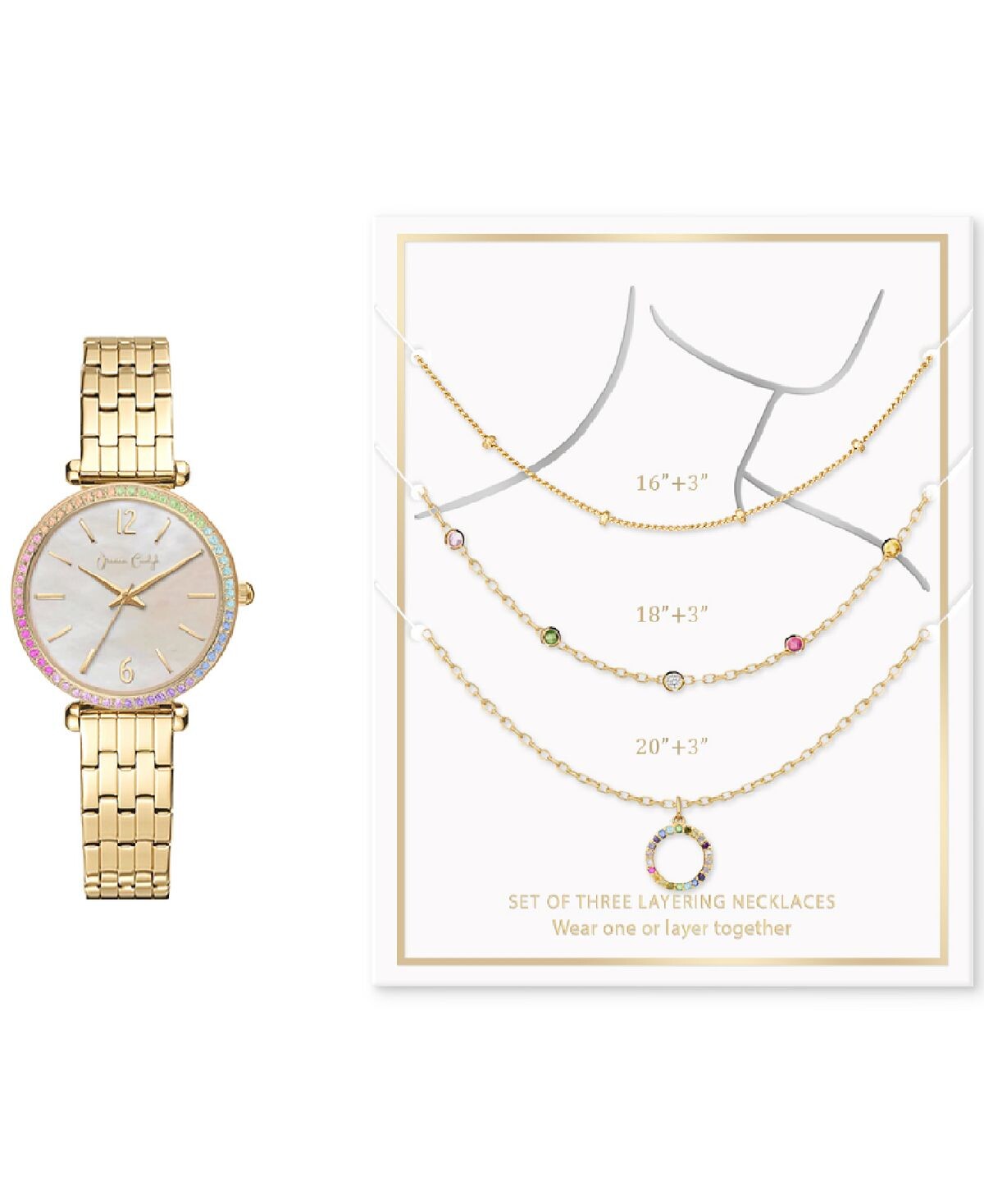 Женские золотистые часы-браслет, 33 мм, 3 предмета. Подарочный набор ожерелья Jessica Carlyle, золотой
Женские золотистые часы-браслет, 33 мм, 3 предмета. Подарочный набор ожерелья Jessica Carlyle, золотой