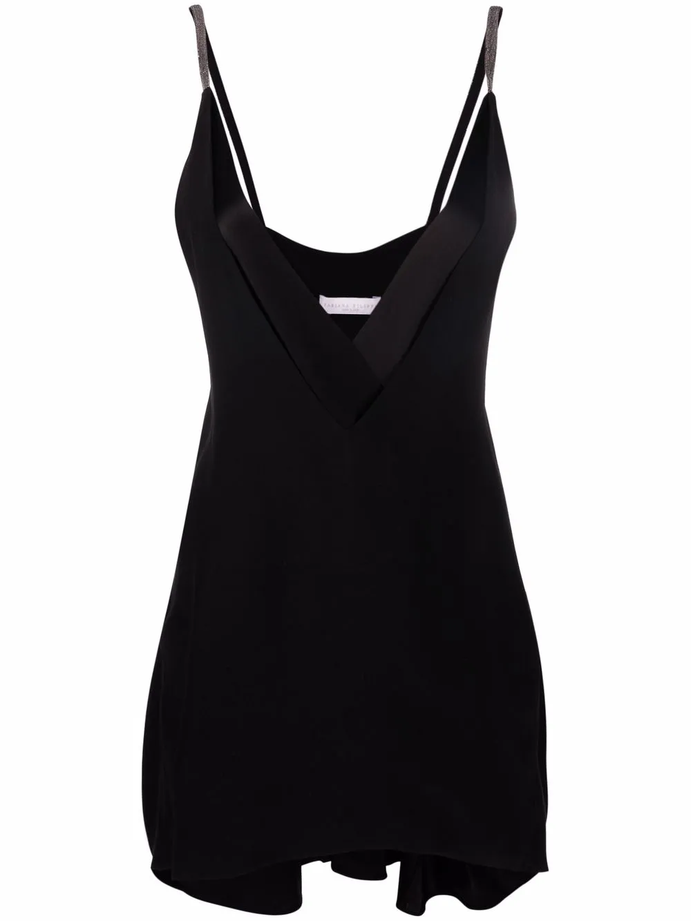 Топ с V-образным вырезом и эффектом металлик Fabiana Filippi, черный
Топ с V-образным вырезом и эффектом металлик Fabiana Filippi, черный