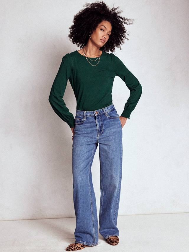 Топ с длинными рукавами и присборенными манжетами Boden, Green Pine
Топ с длинными рукавами и присборенными манжетами Boden, Green Pine