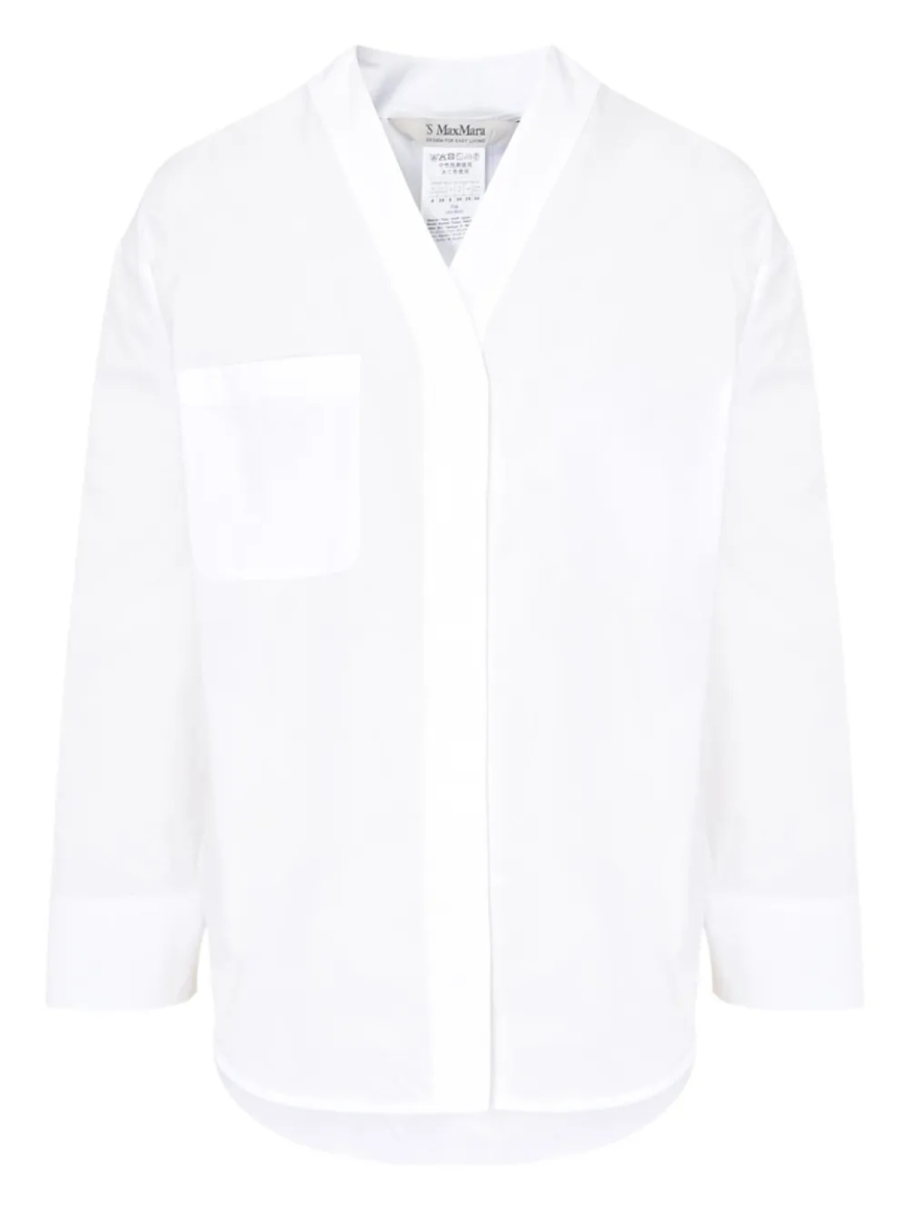 Рубашка Max Mara с v-образным вырезом и карманом 'S Max Mara, белый
Рубашка Max Mara с v-образным вырезом и карманом 'S Max Mara, белый