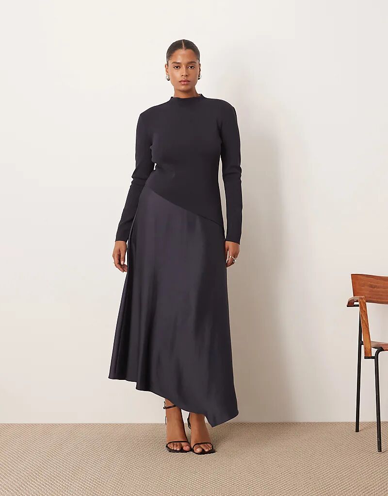 Платье миди ARRANGE Curve из гибридного трикотажа с асимметричной юбкой в темно-синем цвете
Платье миди ARRANGE Curve из гибридного трикотажа с асимметричной юбкой в темно-синем цвете