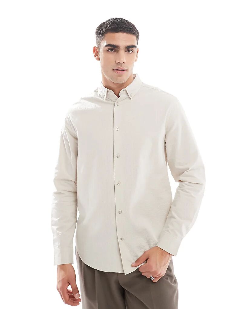 Обычная рубашка из сирсакера в камне ASOS DESIGN
Обычная рубашка из сирсакера в камне ASOS DESIGN