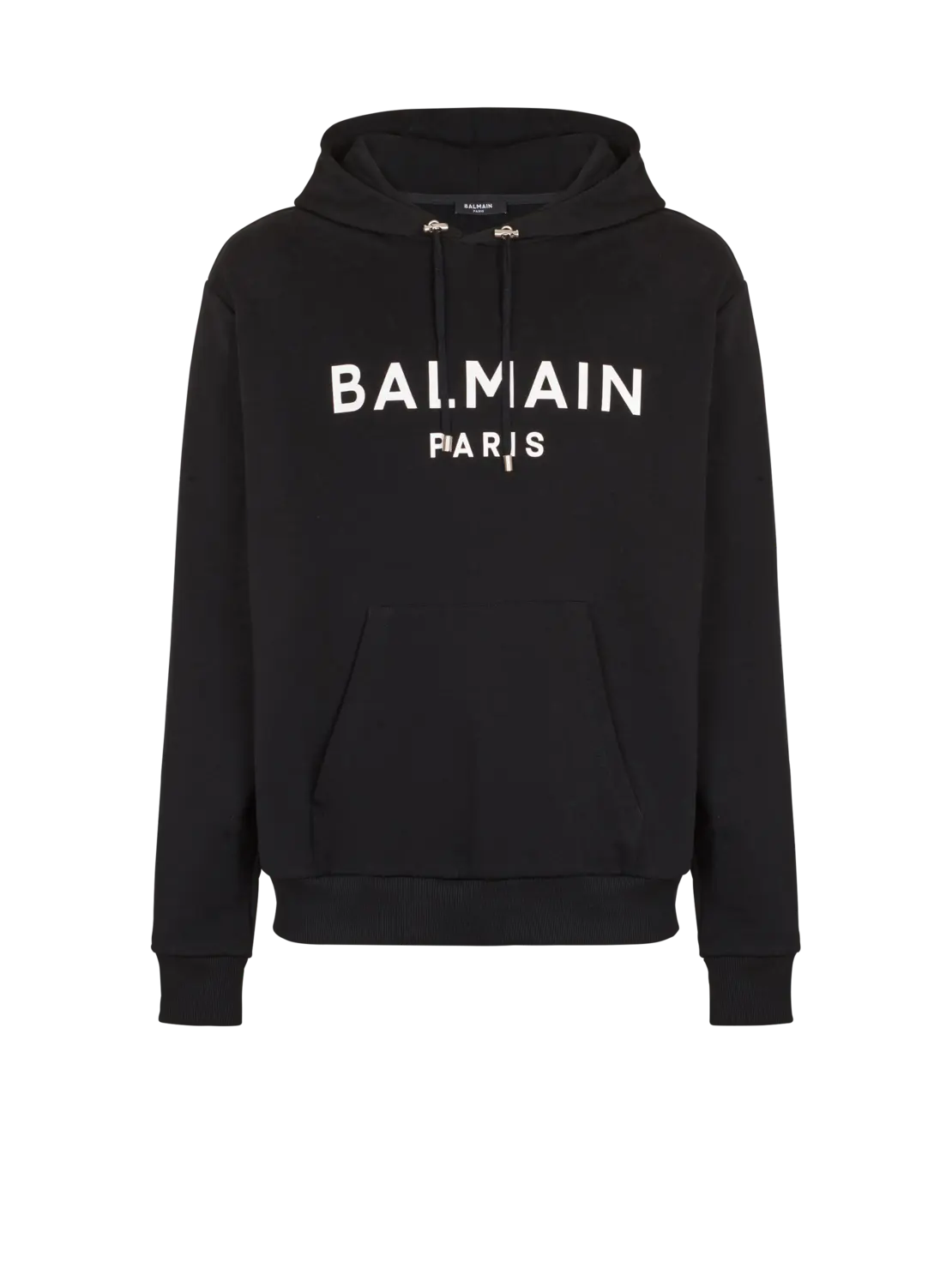 Хлопковое худи с принтом Balmain, черный
Хлопковое худи с принтом Balmain, черный