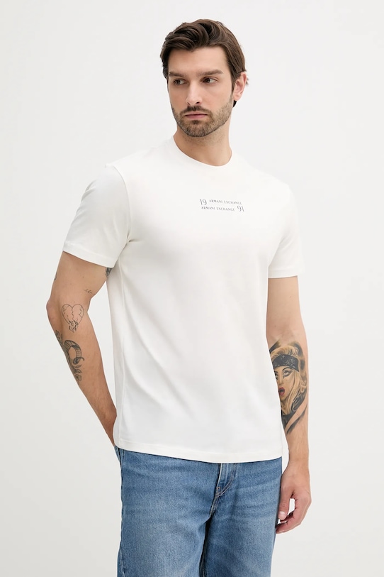 Хлопковая футболка Armani Exchange, бежевый
Хлопковая футболка Armani Exchange, бежевый
