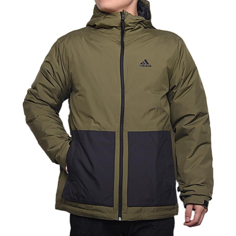 Пуховик мужской армейский зеленый Adidas, зеленый 
Пуховик мужской армейский зеленый Adidas, зеленый