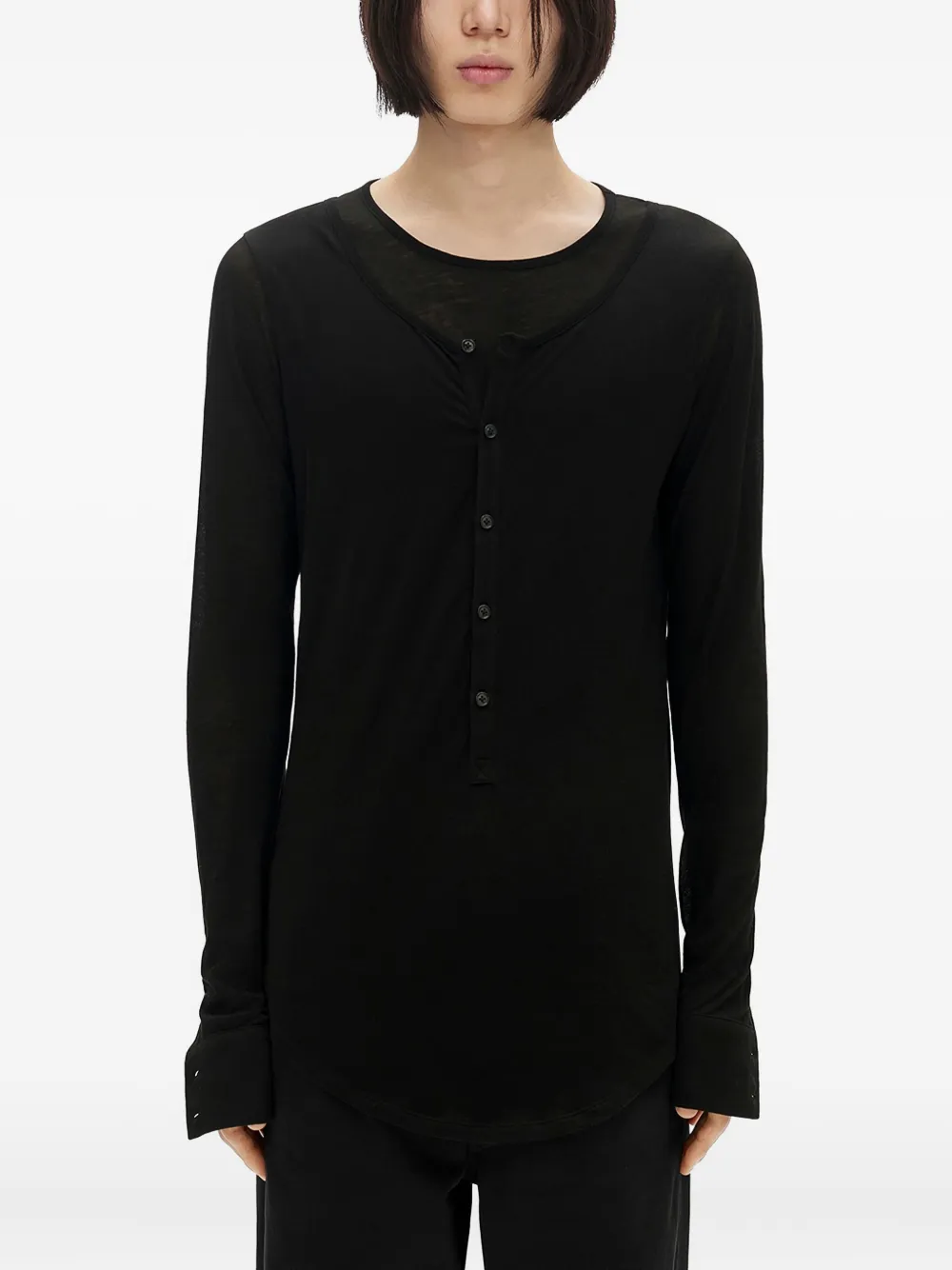 Топ Leo на пуговицах Ann Demeulemeester, черный
Топ Leo на пуговицах Ann Demeulemeester, черный