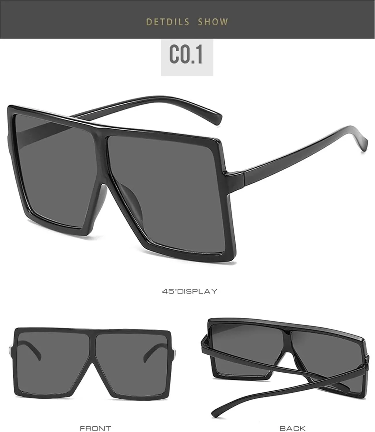 Модные солнцезащитные очки в крупной квадратной оправе для мужчин и женщин, идеально подходящие для вечеринок на открытом воздухе и на пляже Generic, Brown
Модные солнцезащитные очки в крупной квадратной оправе для мужчин и женщин, идеально подходящие для вечеринок на открытом воздухе и на пляже Generic, Brown