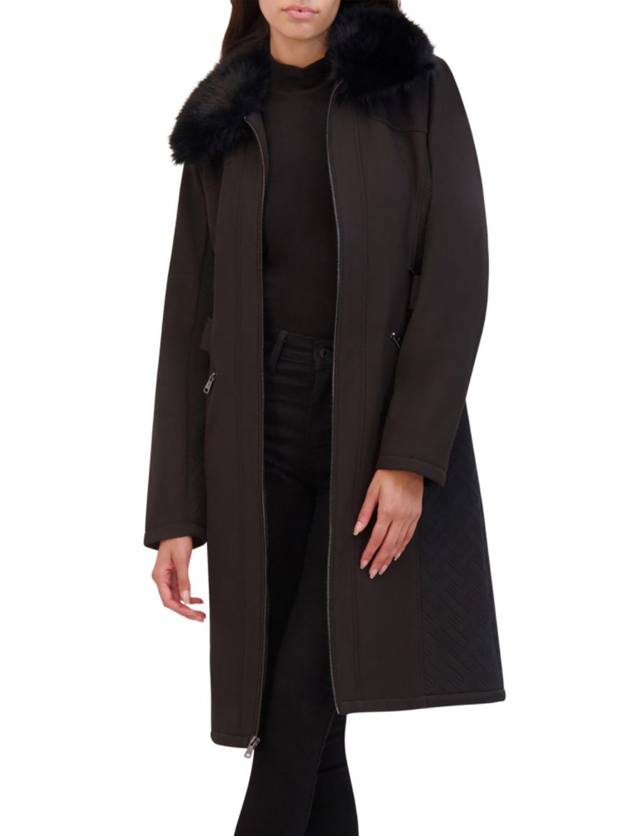 Пальто из искусственного меха с поясом Kenneth Cole, черный
Пальто из искусственного меха с поясом Kenneth Cole, черный