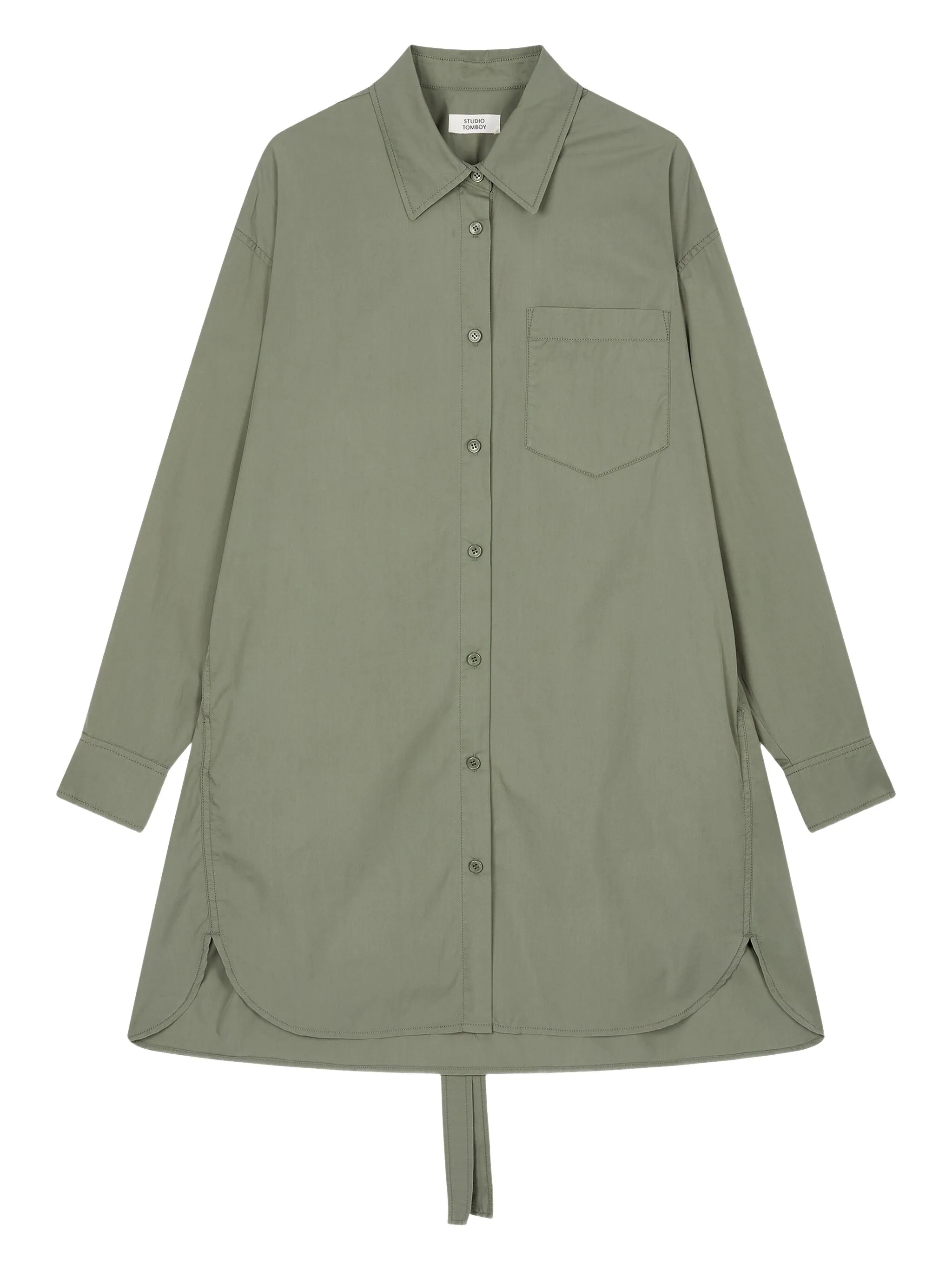 Платье-рубашка с накладным карманом Studio Tomboy, зеленый
Платье-рубашка с накладным карманом Studio Tomboy, зеленый