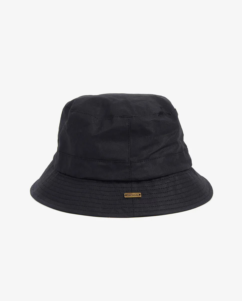 Черная панама из вощеного хлопка Barbour, черный
Черная панама из вощеного хлопка Barbour, черный