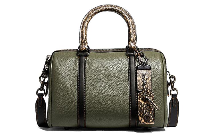 Кожаная сумка бостон с змеиной кожей, через плечо, средний размер, армейский зеленый COACH
Кожаная сумка бостон с змеиной кожей, через плечо, средний размер, армейский зеленый COACH