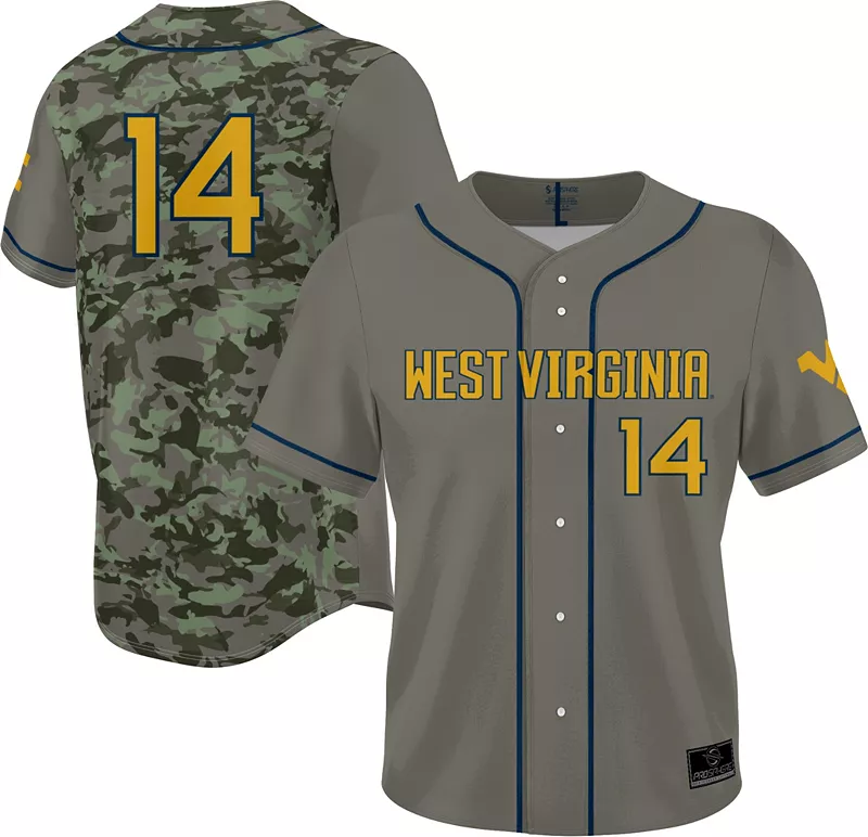 Мужская камуфляжная альтернативная бейсбольная майка Prosphere West Virginia Mountaineers #1 с полностью сублимированным принтом
Мужская камуфляжная альтернативная бейсбольная майка Prosphere West Virginia Mountaineers #1 с полностью сублимированным принтом
