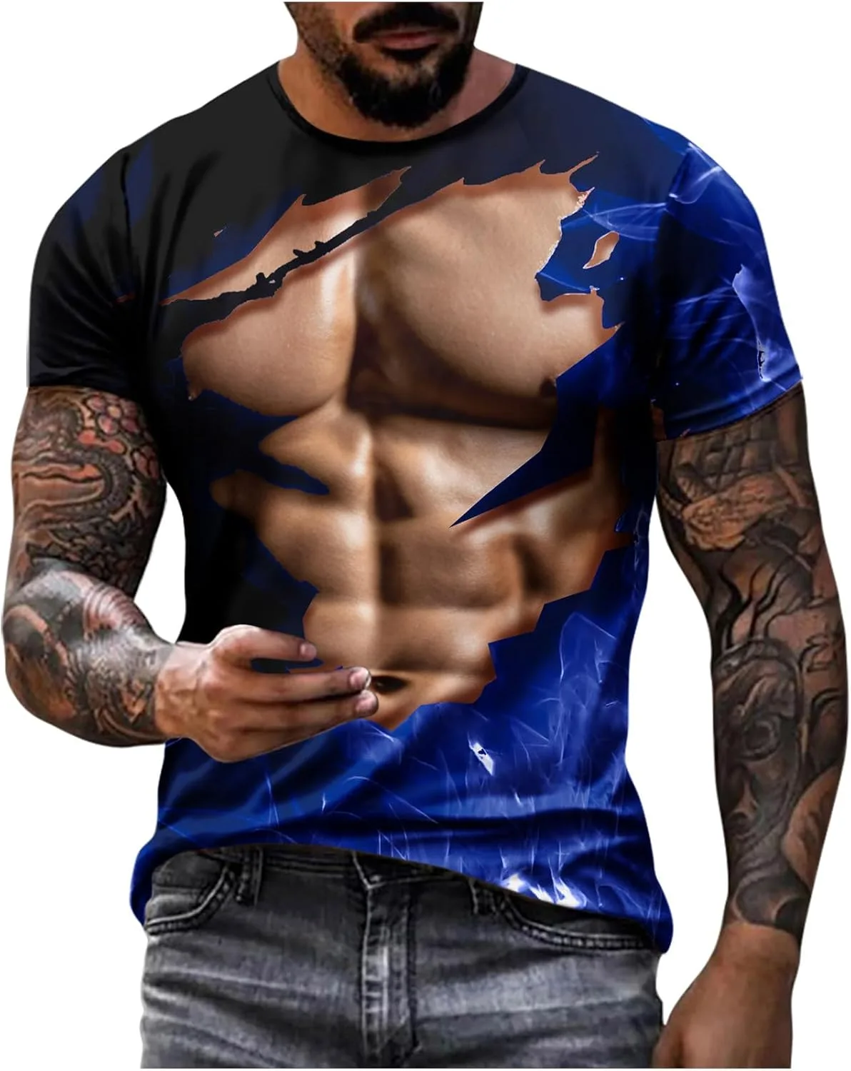 Футболка Funny Shirts для мужчин, летняя, с коротким рукавом и принтом Muscle Muscularfit
Футболка Funny Shirts для мужчин, летняя, с коротким рукавом и принтом Muscle Muscularfit